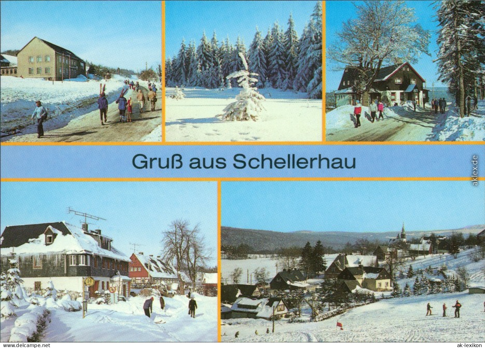 Schellerhau-Altenberg Erzgebirge UrlauberCasino, Oberer Gasthof, Im Winter 1989 - Schellerhau