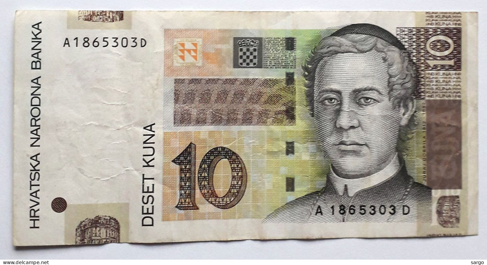 CROATIA - 10 KUNA  - P 38 (2001) - CIRC - BANKNOTES - PAPER MONEY - CARTAMONETA - - Croatie