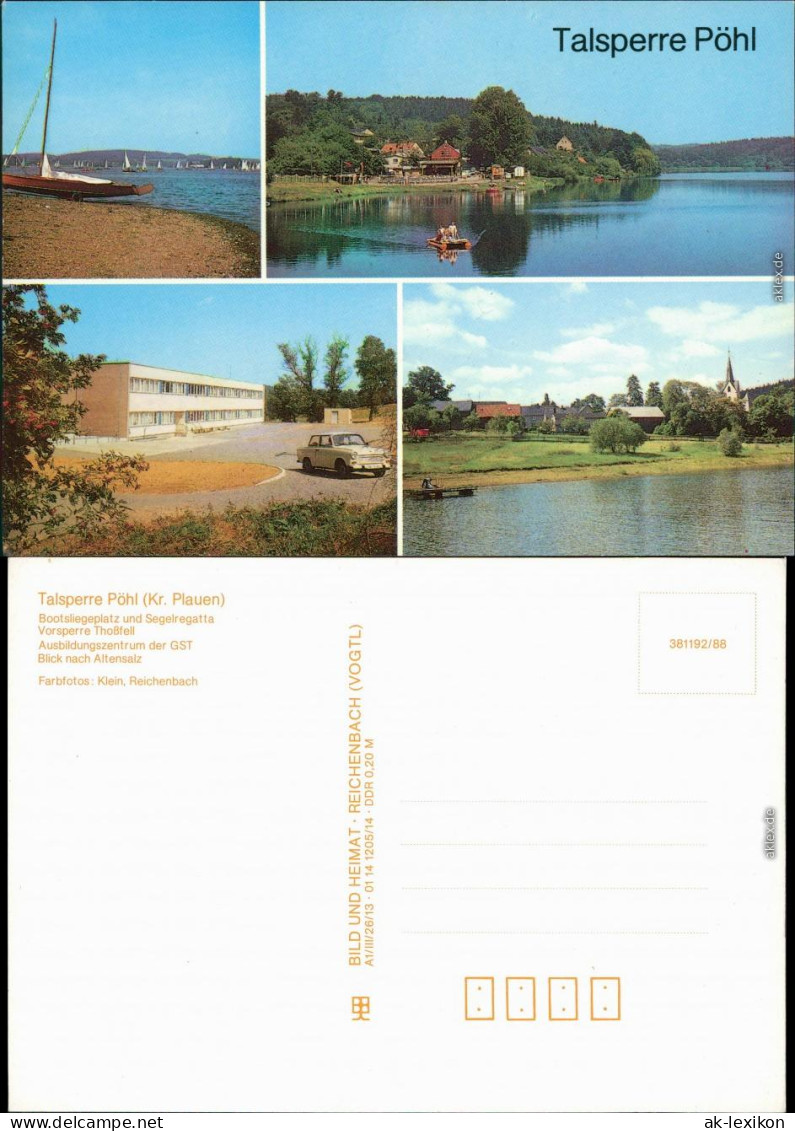 Pöhl Segelregatta, Vorsperre Thoßfell, Ausbildungszentrum  GST, Altensalz 1988 - Pöhl