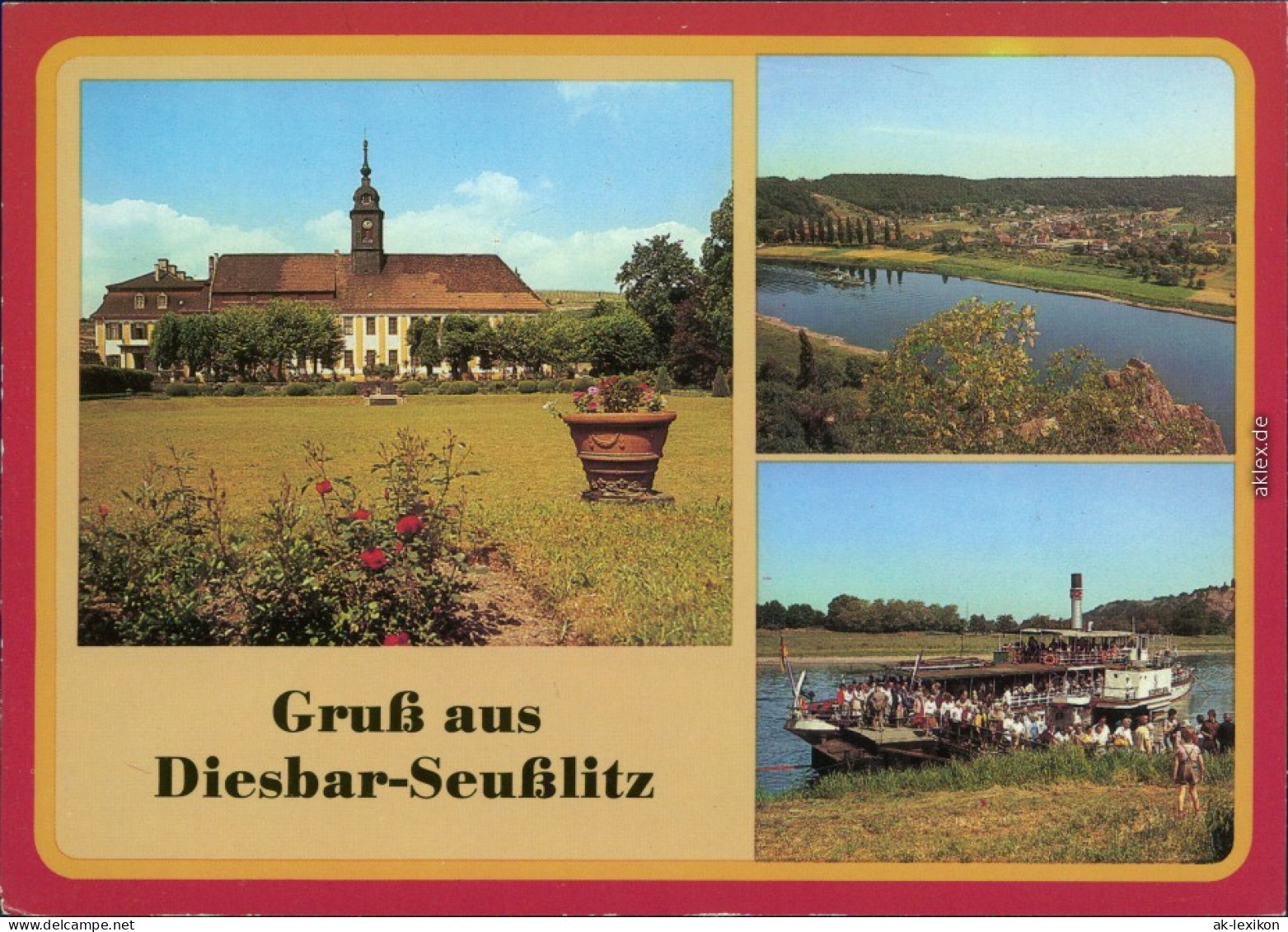 Diesbar Seußlitz Nünchritz (Elbe) Schloß, Blick Vom Göhrisch-Felsen,  1986 - Diesbar-Seusslitz