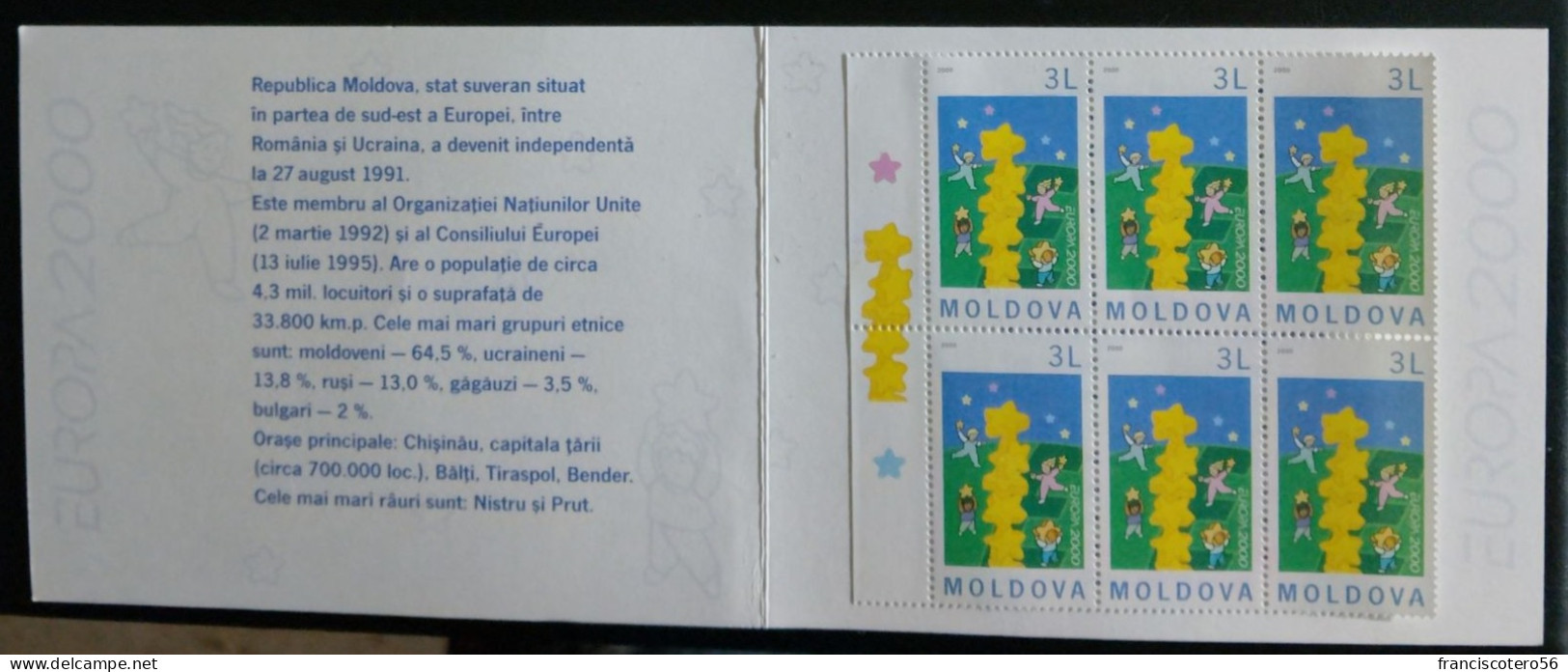 Europa - CEPT: Año. 2000 - Moldavia - Carnet. De 1x6/Valores. Muy Buen Ejemplar. - 2000