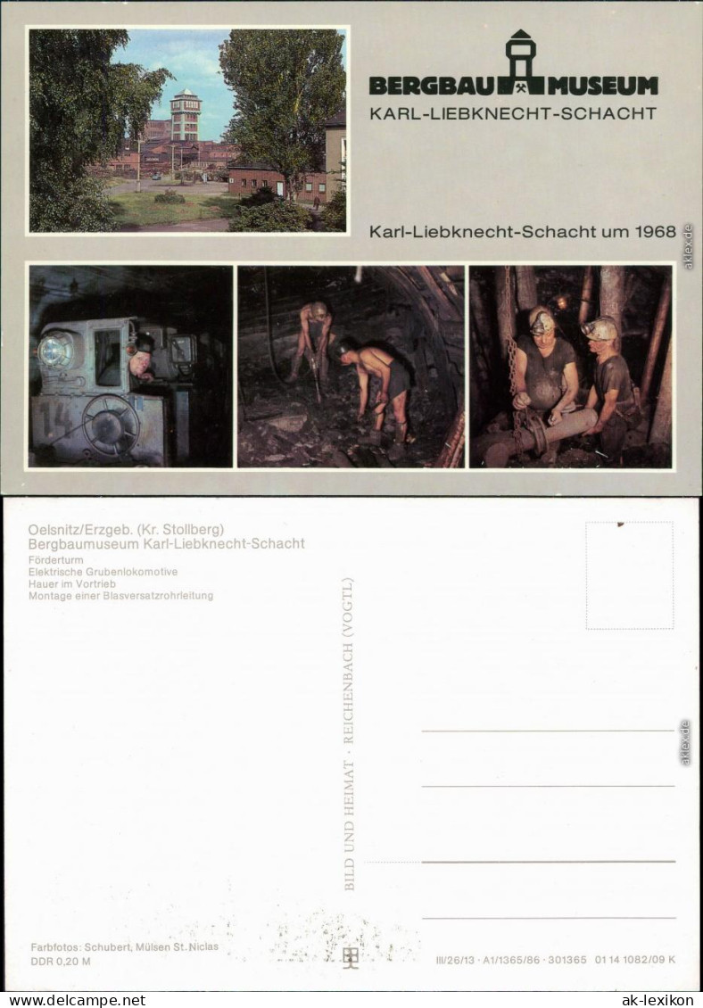 Oelsnitz (Erzgebirge) Förderturm, Elektrische Blasversatzrohrleitung 1986 - Oelsnitz I. Erzgeb.