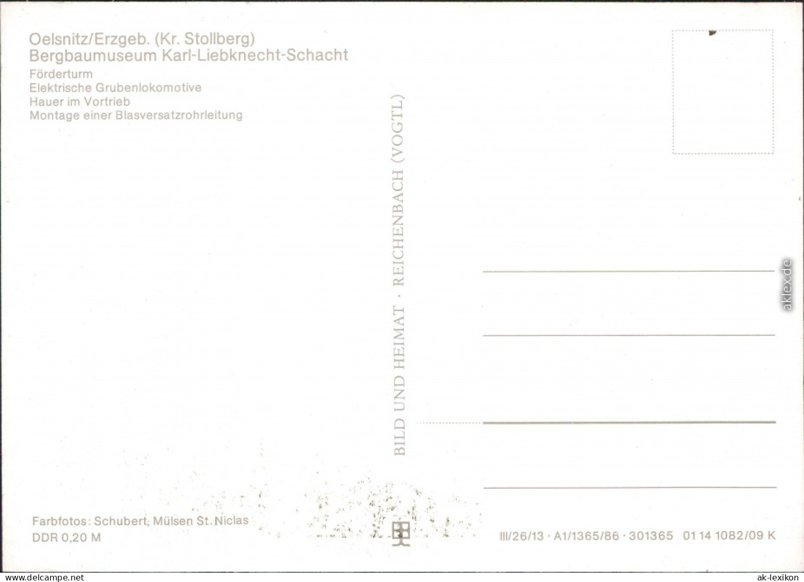 Oelsnitz (Erzgebirge) Förderturm, Elektrische Blasversatzrohrleitung 1986 - Oelsnitz I. Erzgeb.