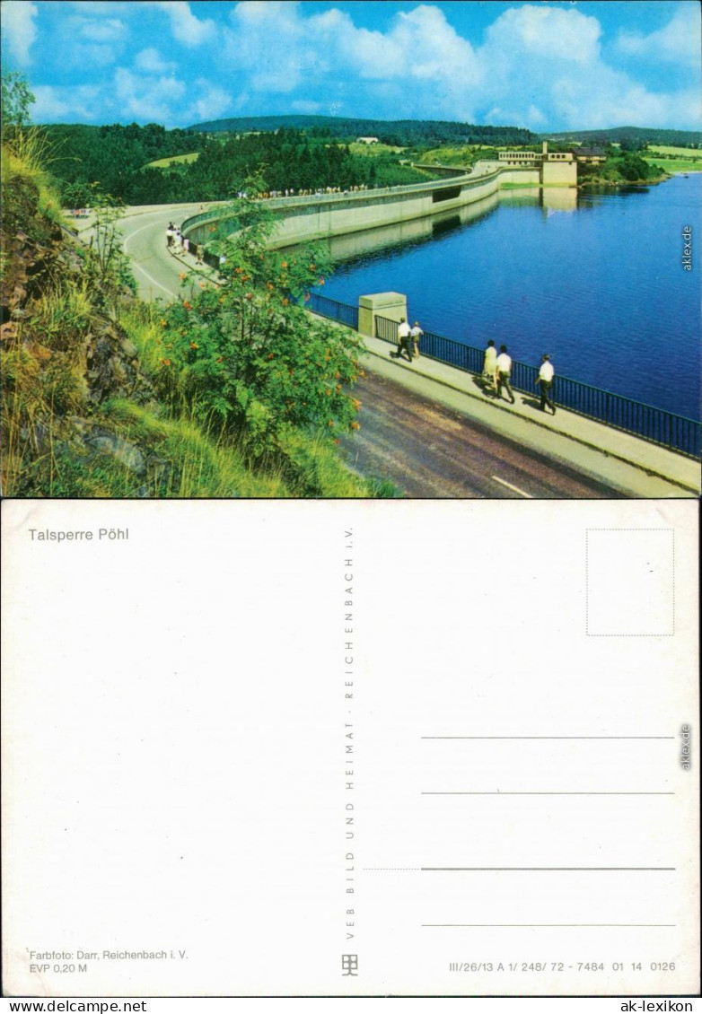 Pöhl Talsperre Ansichtskarte  Xx 1972 - Poehl