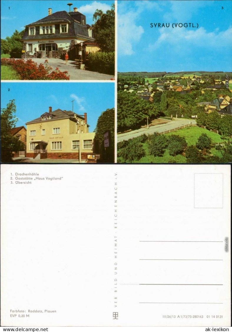 Syrau (Vogtland) Drachenhöle, Gaststätte "Haus Vogtland", Übersicht 1981 - Syrau (Vogtland)