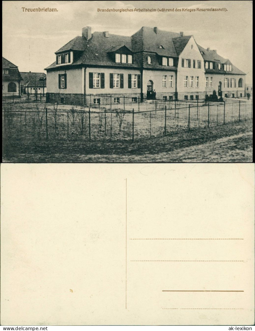 Ansichtskarte Treuenbrietzen Brandenburgisches Arbeitsheim 1913 - Treuenbrietzen