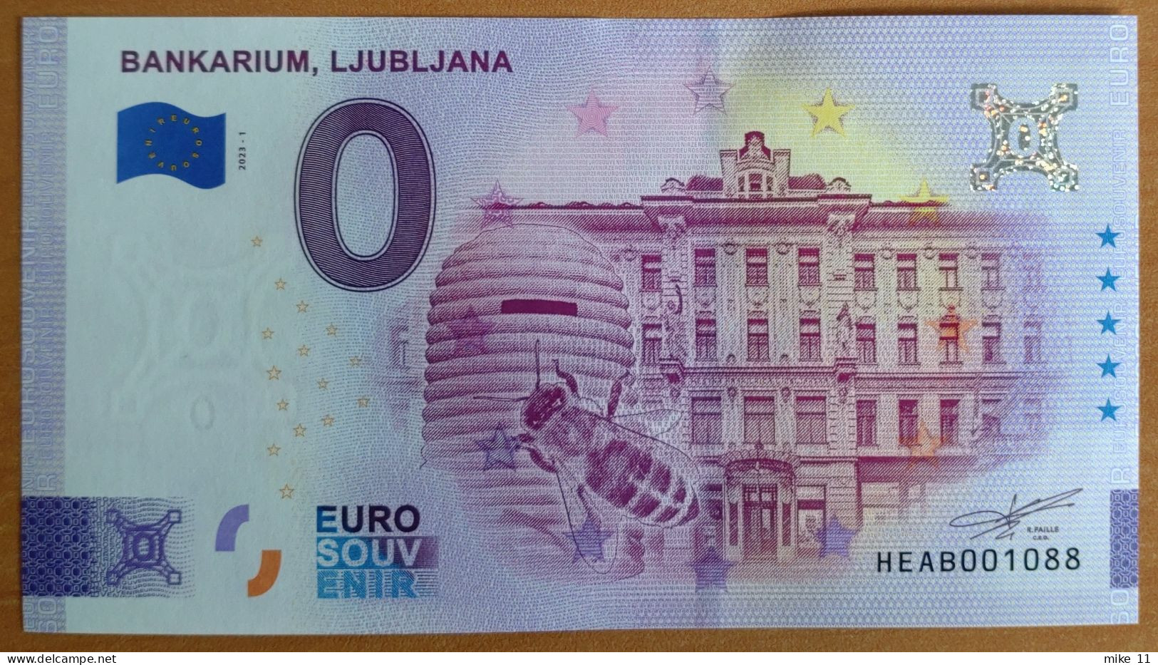 0 Euro Souvenir BANKARIUM - LJUBLJANA Slovenia HEAB 2023-1 Nr. 1088 - Autres - Europe