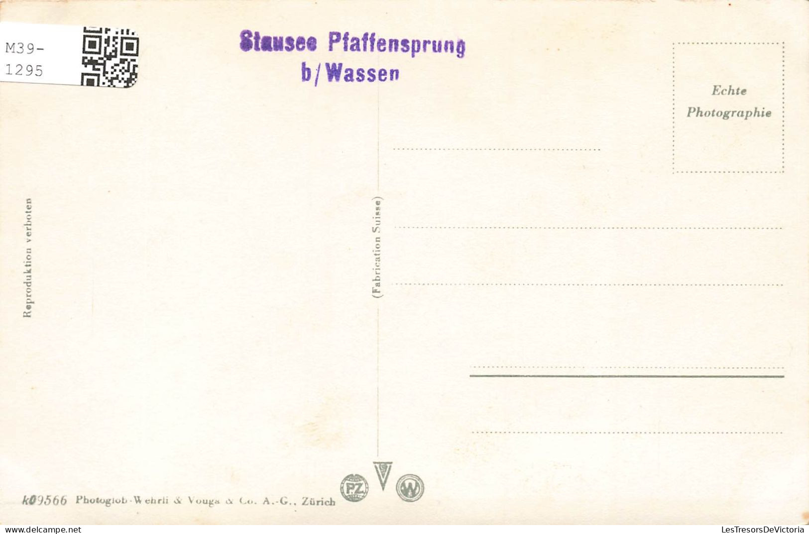 AUTRICHE - Stausee - Pfaffensprung Bei Wassen - Carte Postale - Sonstige & Ohne Zuordnung