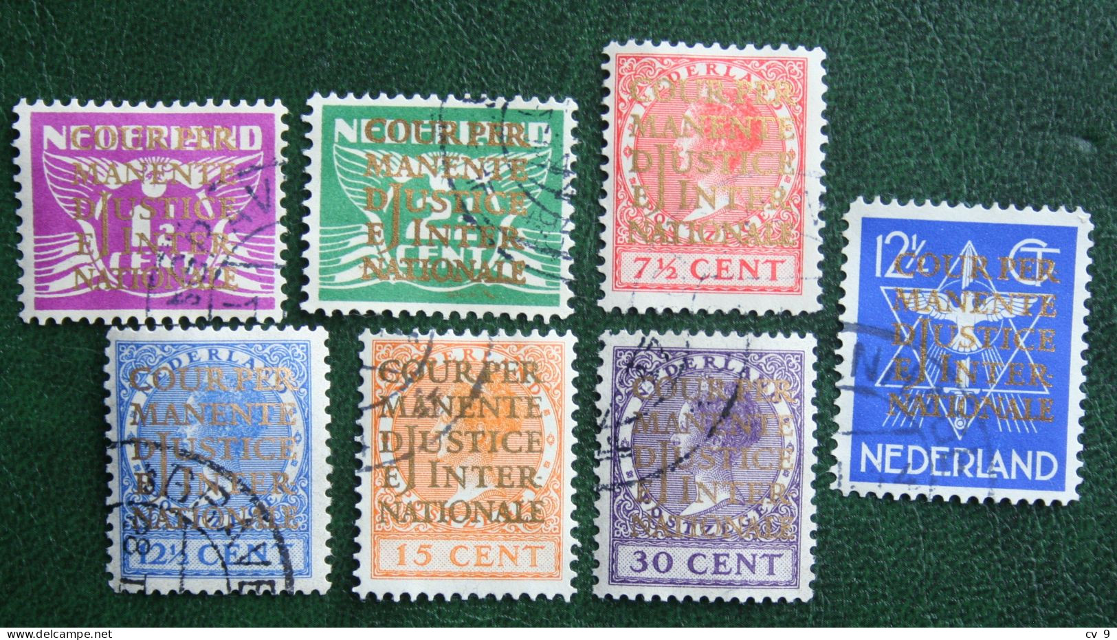 Cour Internationale De Justice NVPH D9-D15 D 9 (Mi Dienst 9-15) 1934 Gestempeld / Used NEDERLAND / NIEDERLANDE - Dienstzegels