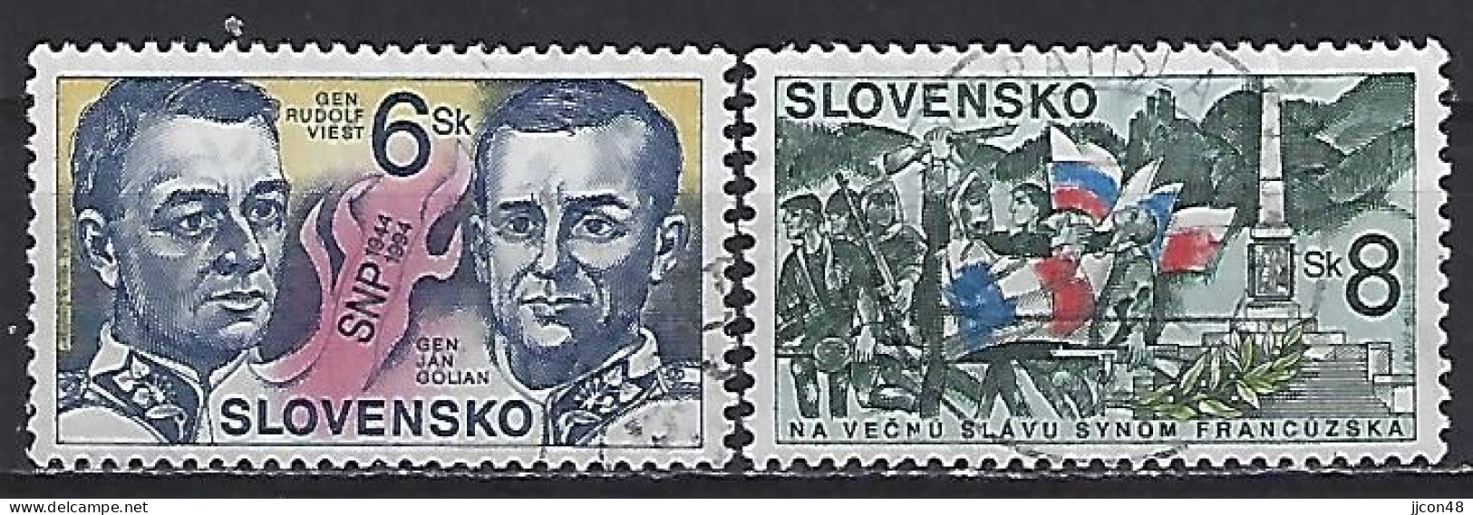 Slovakia 1994  50th Ann.of Slovalian Uprising (o) Mi.200-201 - Usati