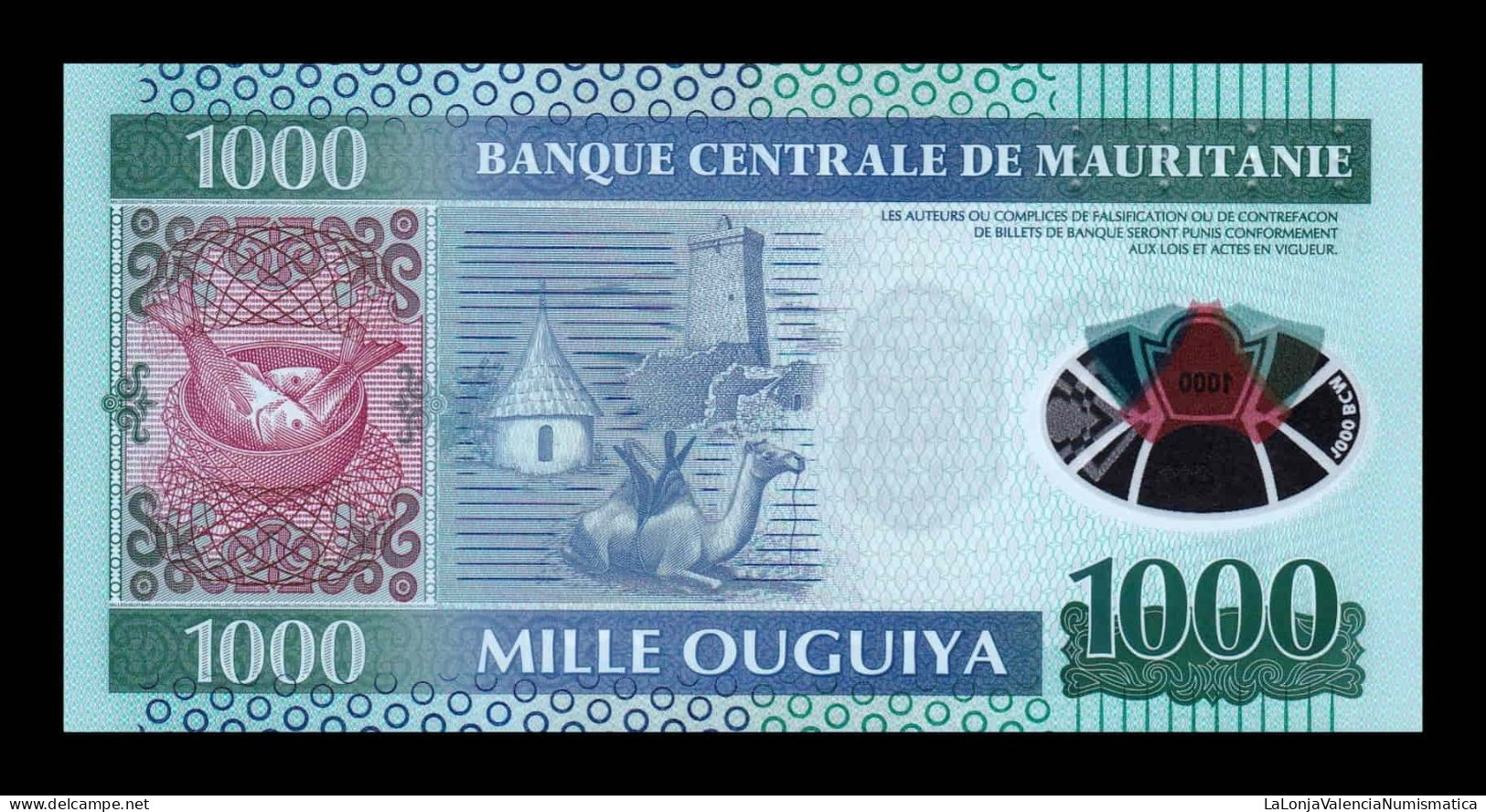 Mauritania Lot 10 Banknotes 1000 Ouguiya 2014 Pick 19 Polymer Sc Unc - Mauritanie