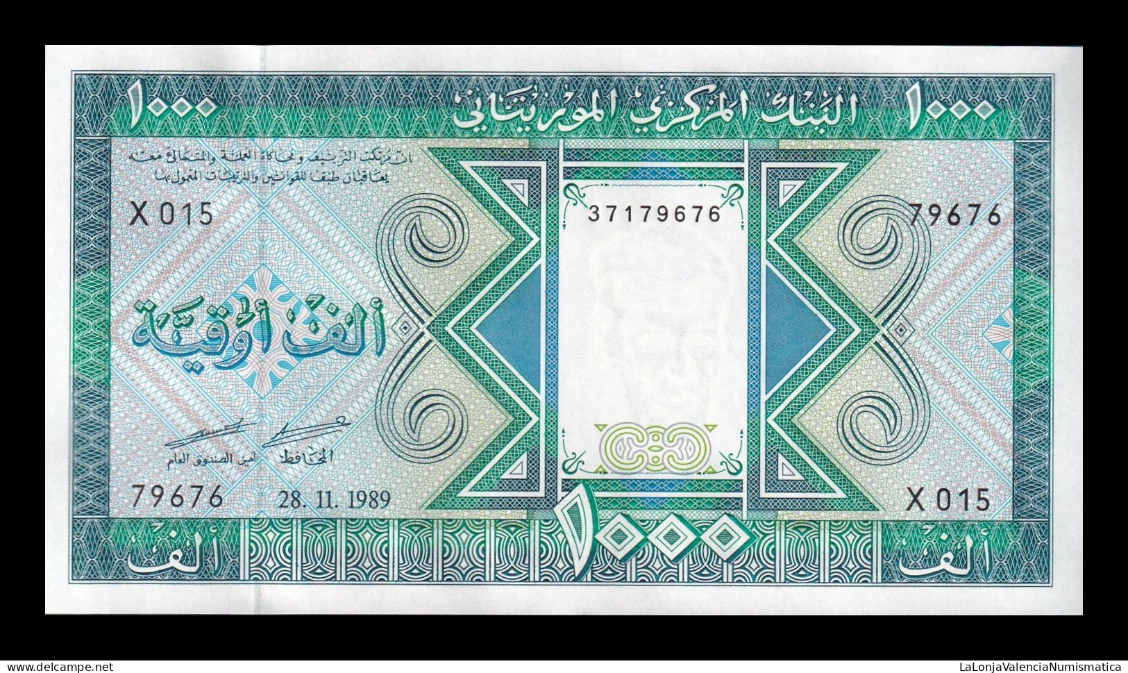 Mauritania 1000 Ouguiya 1989 Pick 7A Sc Unc - Mauritanie