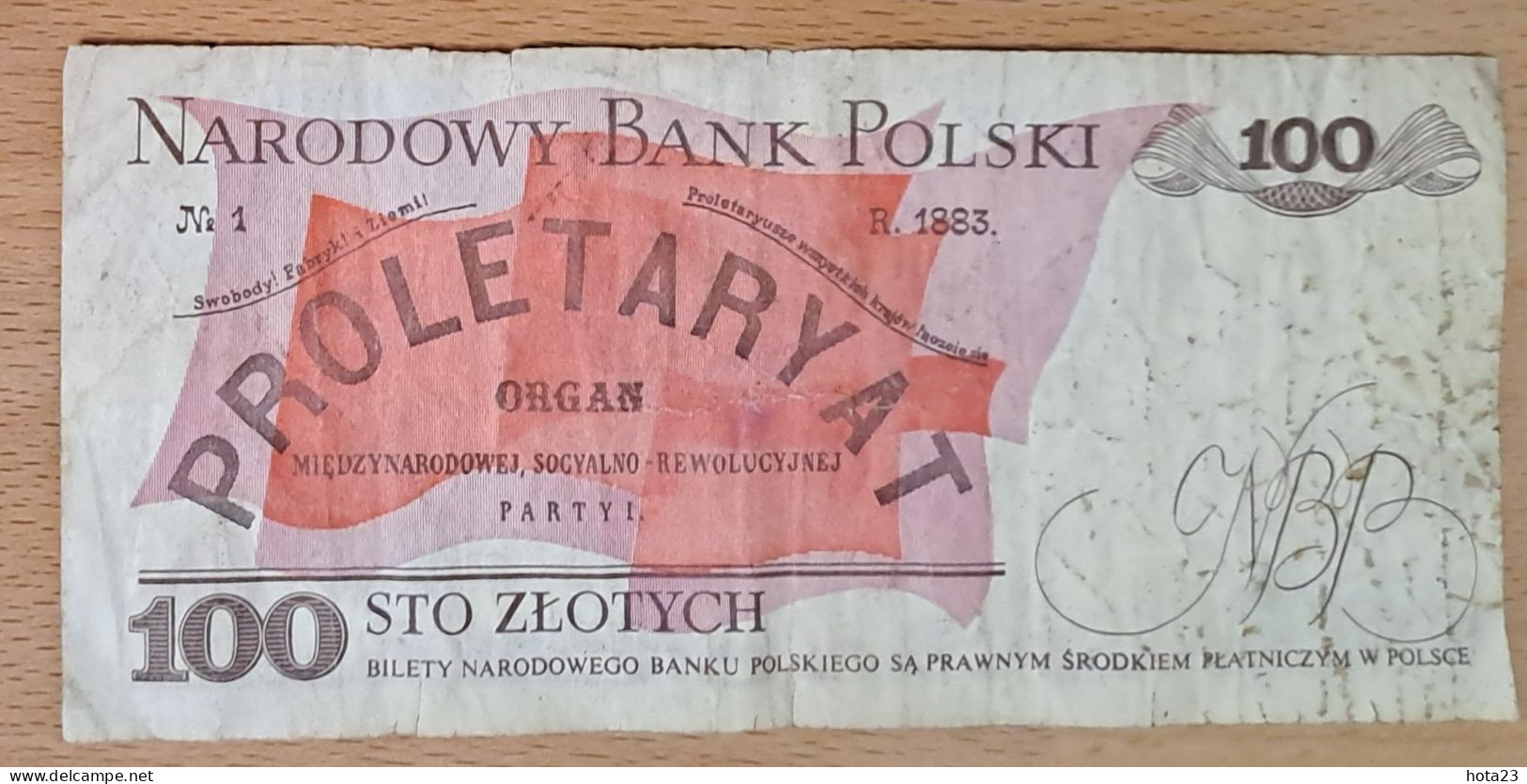 (!) 1986 Polska POLOGNE - PICK 143  - 100 ZLOTYCH / Zlot  - Circulated - See Pictures - Pologne