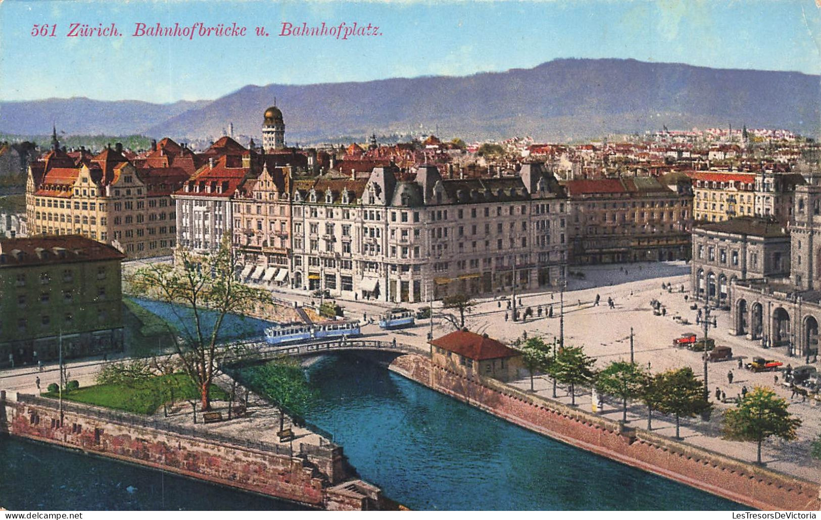 SUISSE - Zürich - Bahnhofbrücke U Bahnhofplatz - Lac - Carte Postale Ancienne - Zürich