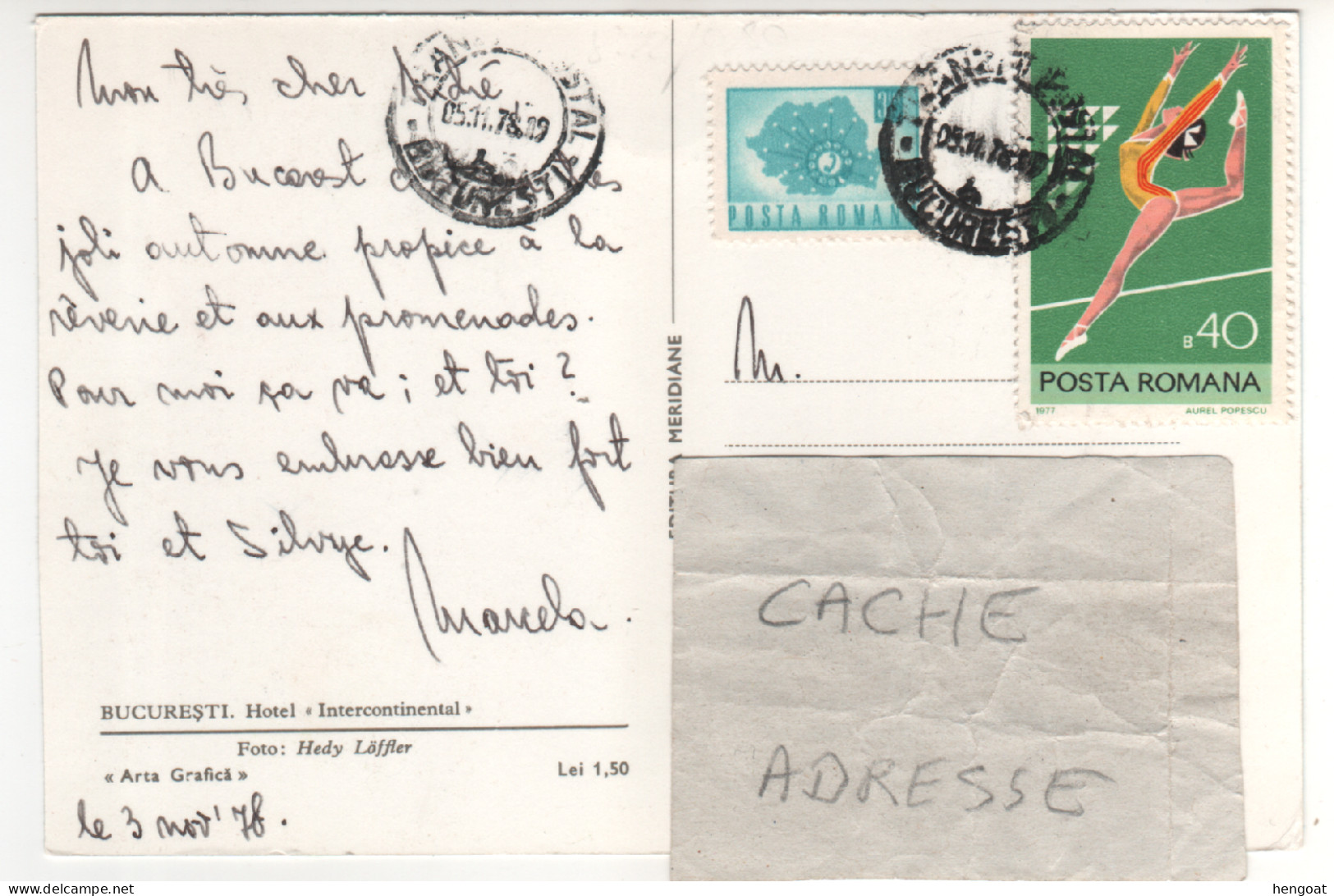 Timbre , Stamp " Sport : Gymnastique Féminine " Sur CP , Carte , Postcard Du 05/11/78 - Briefe U. Dokumente
