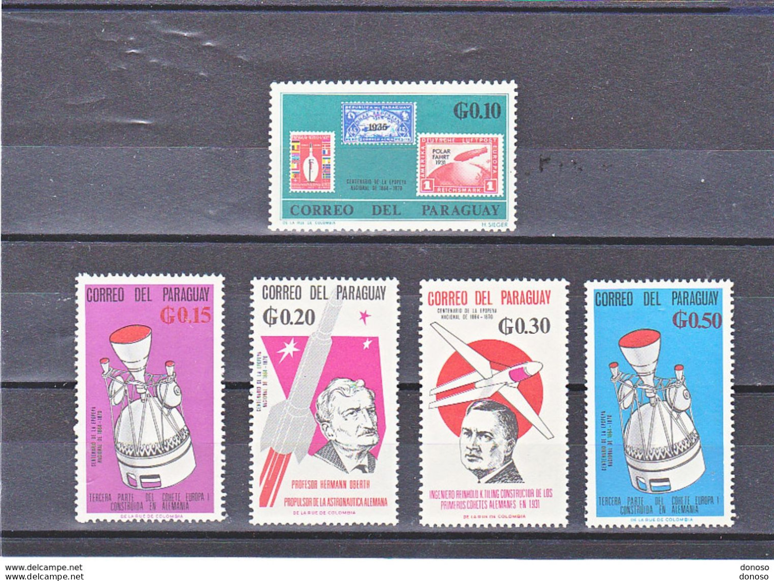 PARAGUAY 1966 ESPACE Yvert 842-846 NEUF** MNH - Sud America