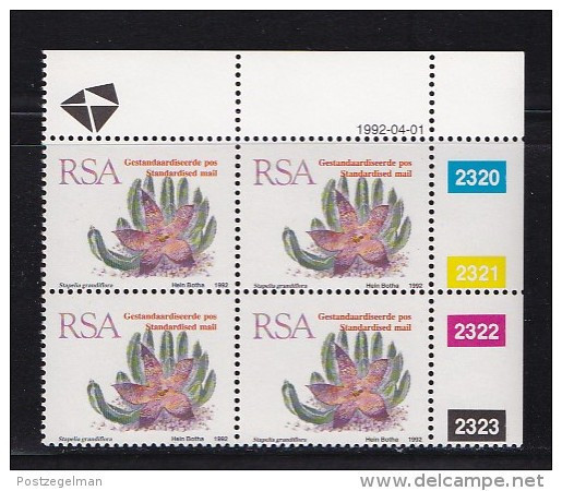 SOUTH AFRICA, 1993, MNH Control Block Of 4, Succulent Standard, ScanM 864 - Ungebraucht