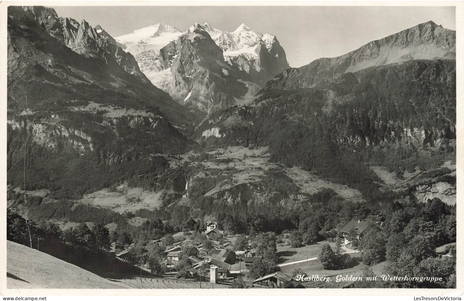 SUISSE - Hasliberg - Goldern Mit Wetterhorngruppe - Carte Postale Ancienne - Hasliberg