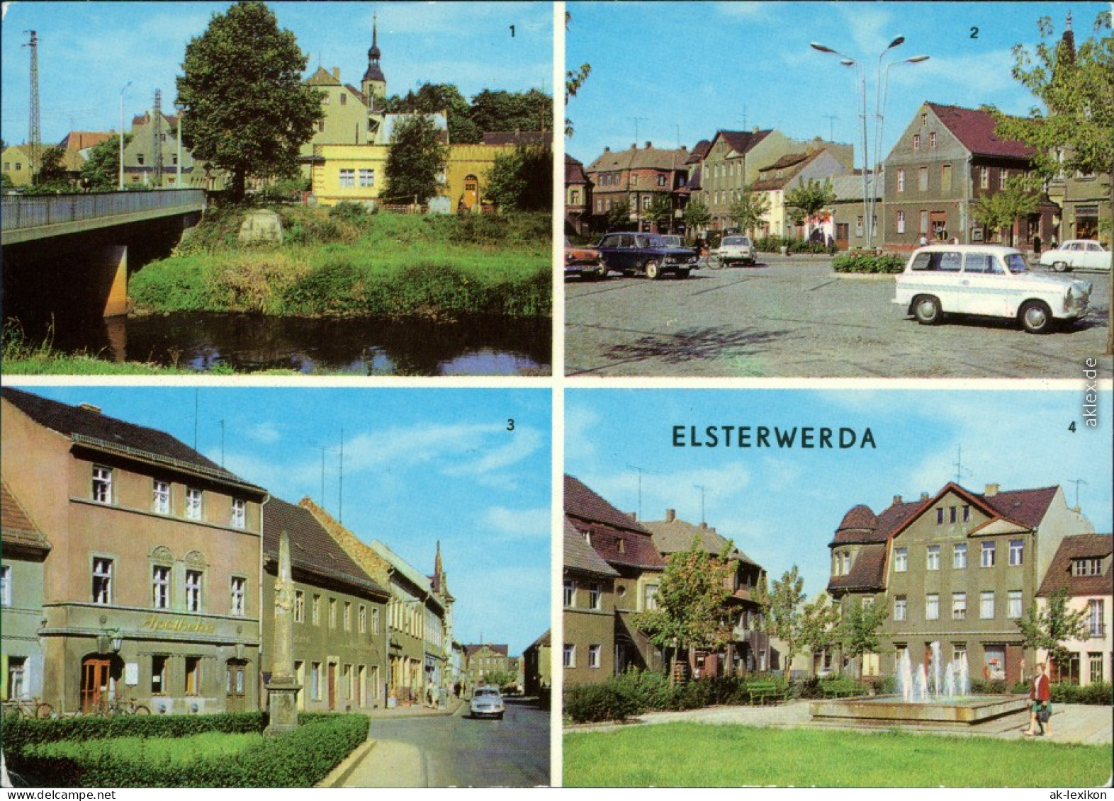 Elsterwerda Wikow Elster, Markt, Postmeilensäule In Der Hauptstraße 1976 - Elsterwerda