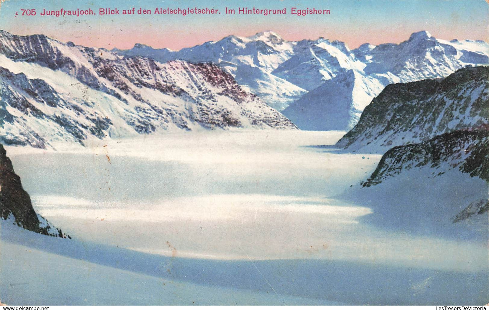 SUISSE - Jungfraujoch - Blick Auf Den Aletschgletscher - Im Hintergrund Eggishorn - Carte Postale Ancienne - Sonstige & Ohne Zuordnung