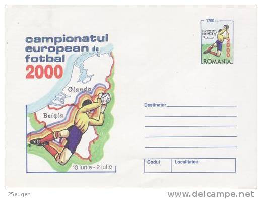 ROMANIA 2000 POSTAL STATIONERY - Championnat D'Europe (UEFA)
