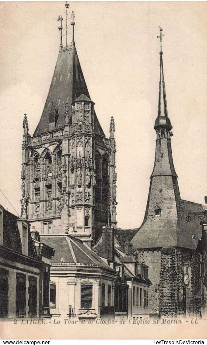 FRANCE - L'Aigle - La Tour Et Le Clocher De L'église Saint Martin - Carte Postale Ancienne - L'Aigle