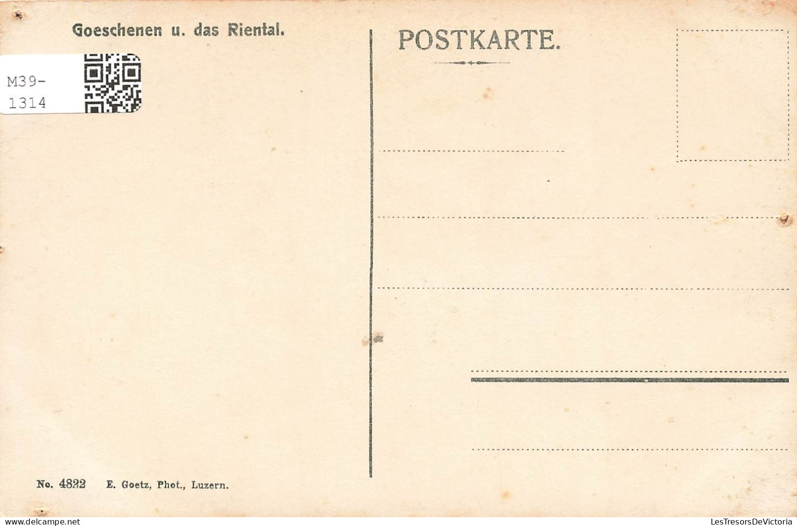 SUISSE - Goeschenen U. Das Riental - Carte Postale Ancienne - Göschenen