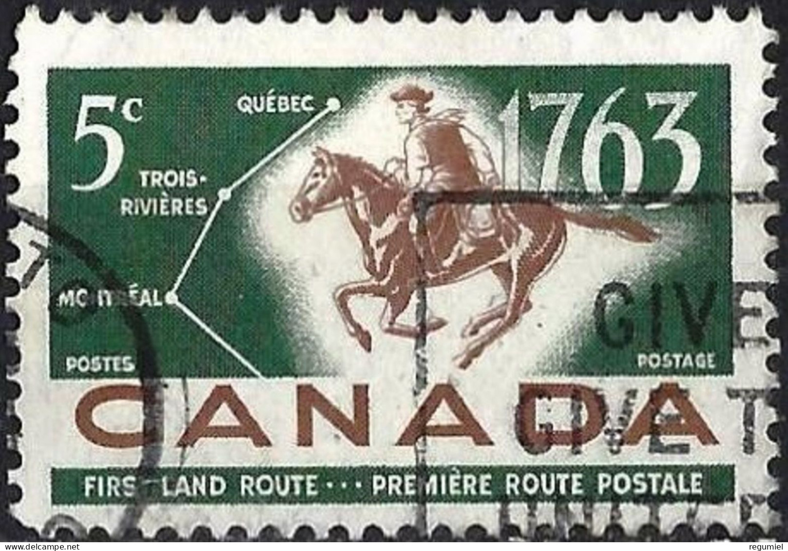 Canada U  336 (o) Usado. 1963 - Oblitérés