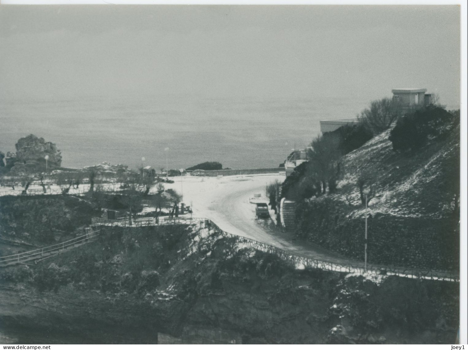 Photo Biarritz Années 80 Sous La Neige, Format 18/24 - Orte