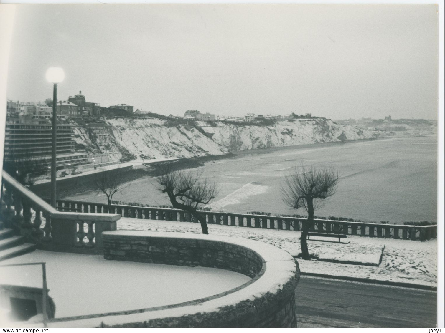 Photo Biarritz Années 80 Sous La Neige, Format 18/24 - Places