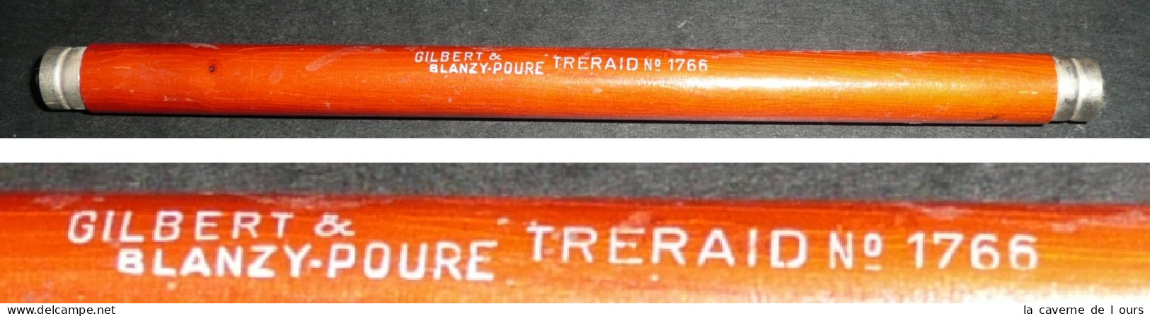 Porte-plume-double En Bois, Gilbert & Blanzy-Pou N° 1766 + Lot 5 Plumes TRERAID - Pens