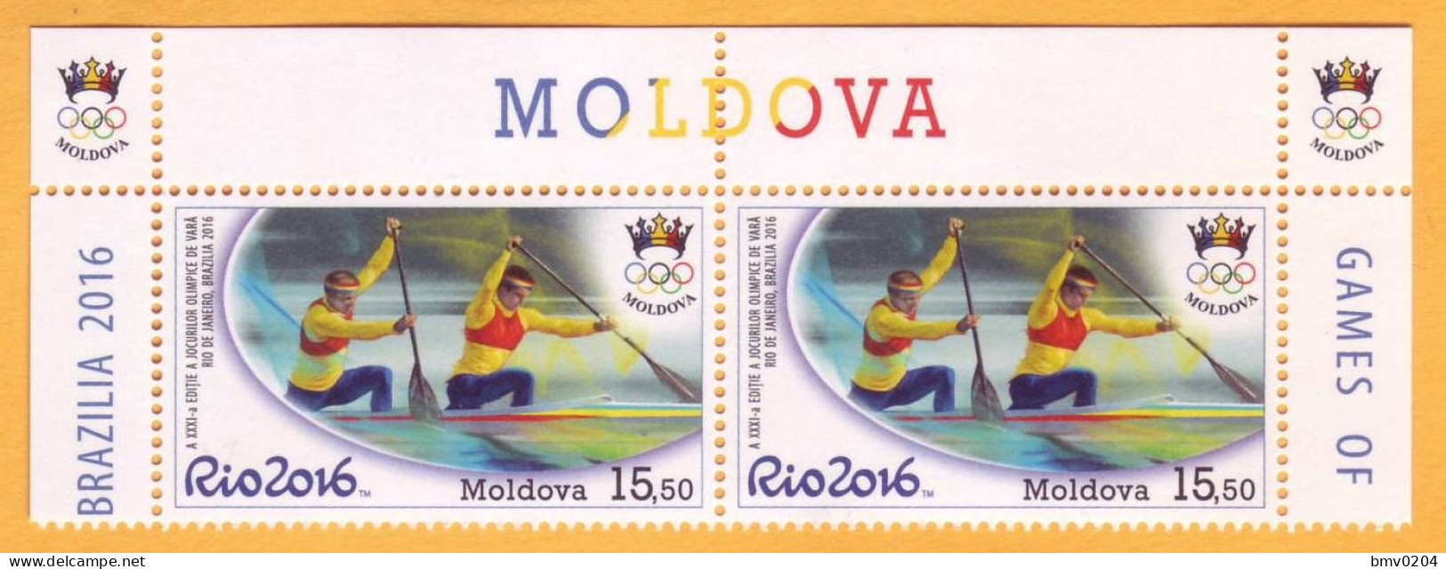 2016  Moldova Moldavie Sports, Rowing Summer Olympics. Brazil. Rio De Janeiro 2v Mint - Summer 2016: Rio De Janeiro