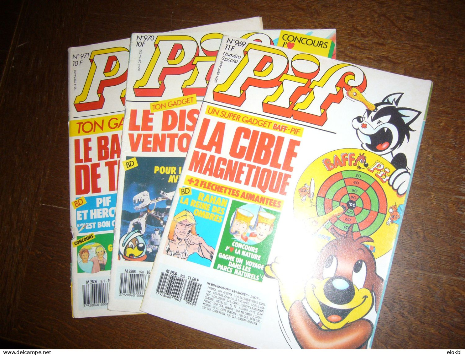 Lot Des Pif Gadget N° 969 - 970 - 971 - Rahan "La Reine Des Ombres" (BD En 3 épisodes) - Pif Gadget