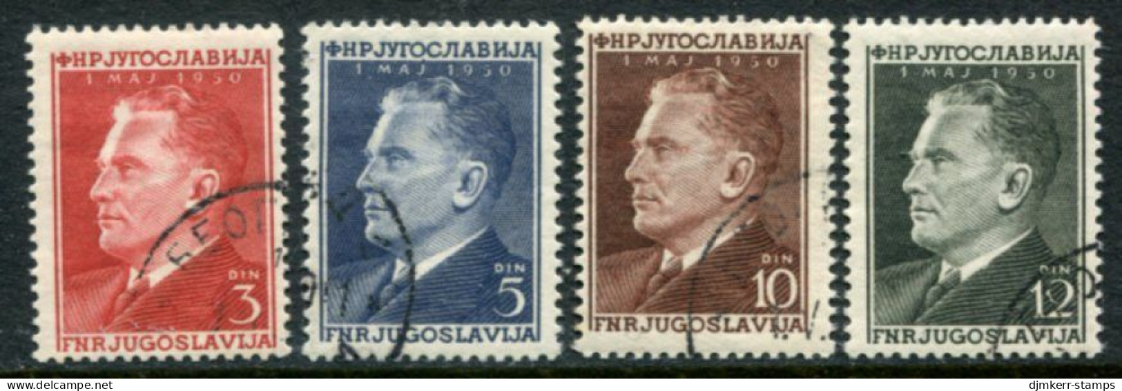 YUGOSLAVIA 1950 Labour Day - Tito Used.  Michel 605-08 - Used Stamps