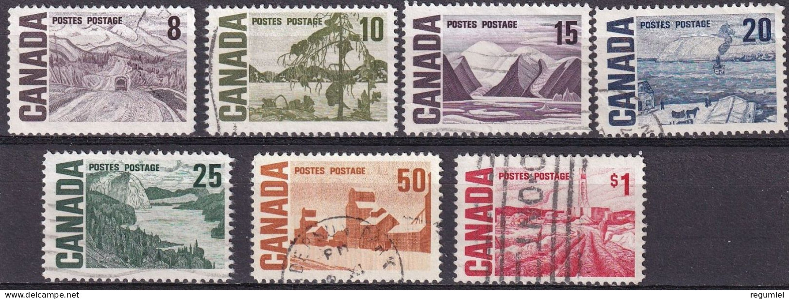 Canada U  383/389 (o) Usado. 1967 - Usados