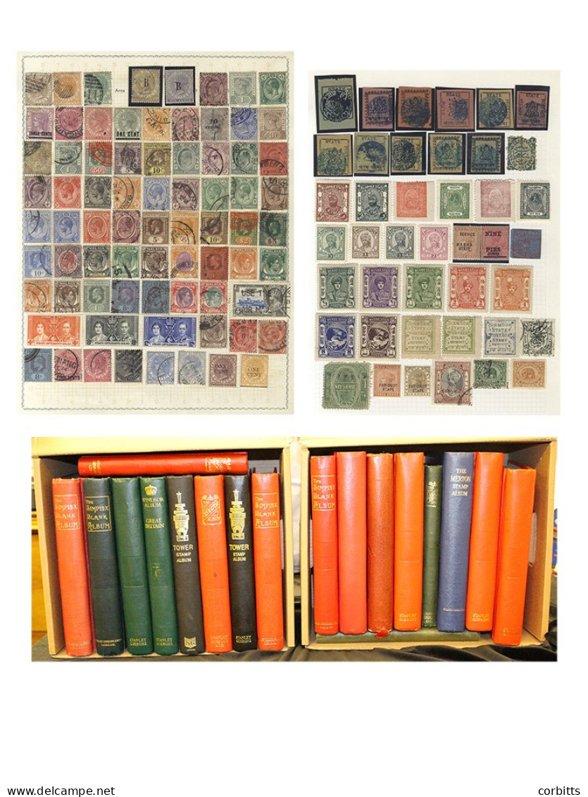 BRITISH EMPIRE/COMMONWEALTH Substantial Collection Of M & U Housed In 18 Well Filled Spring Back Albums (Simplex, Senato - Altri & Non Classificati