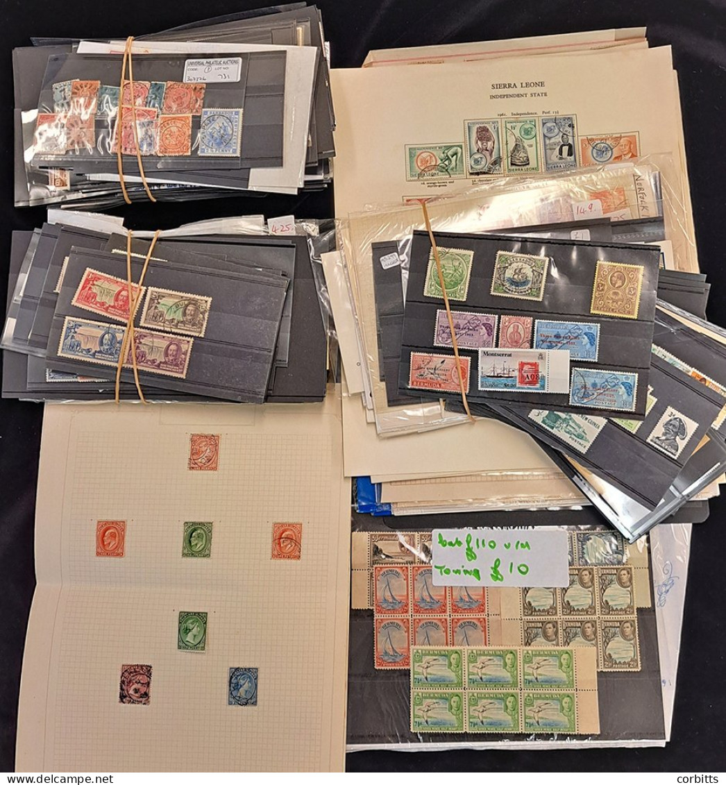 BRITISH COMMONWEALTH Accumulation On Cards, Pages Or In Packets, A Wonderfully Random Assortment Of Sets, Part Sets & Od - Altri & Non Classificati