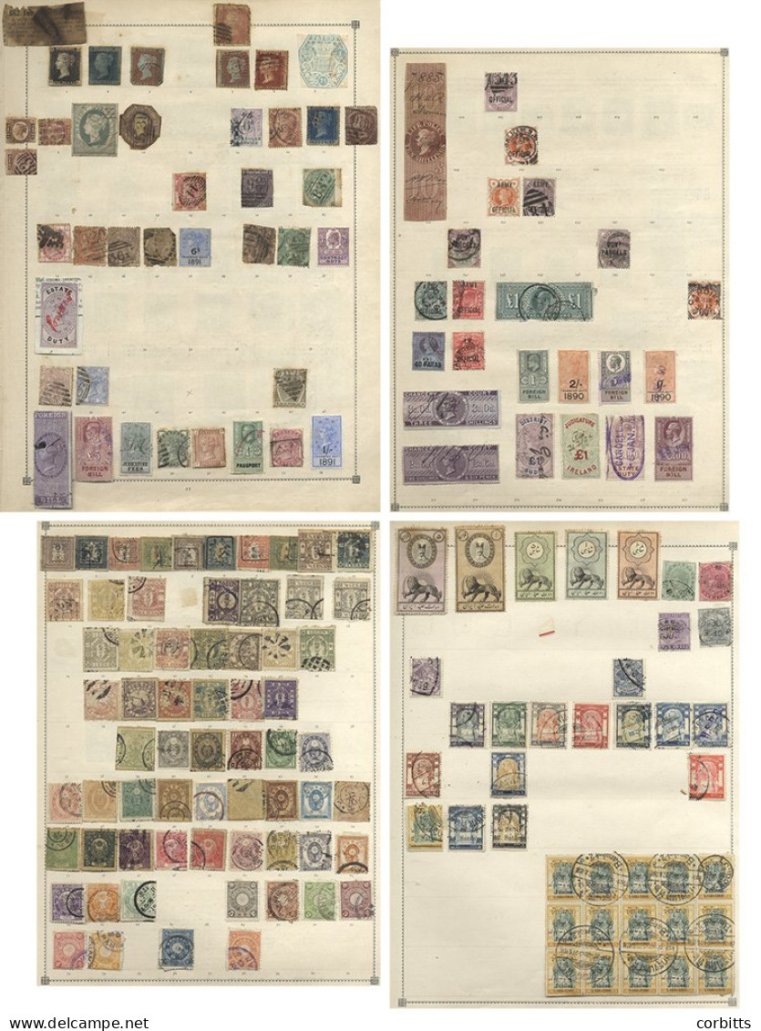 THE CENTURY Stamp Album, An Old Rather Battered Album Containing World Stamps In Very Mixed Condition, Noted - GB With A - Other & Unclassified