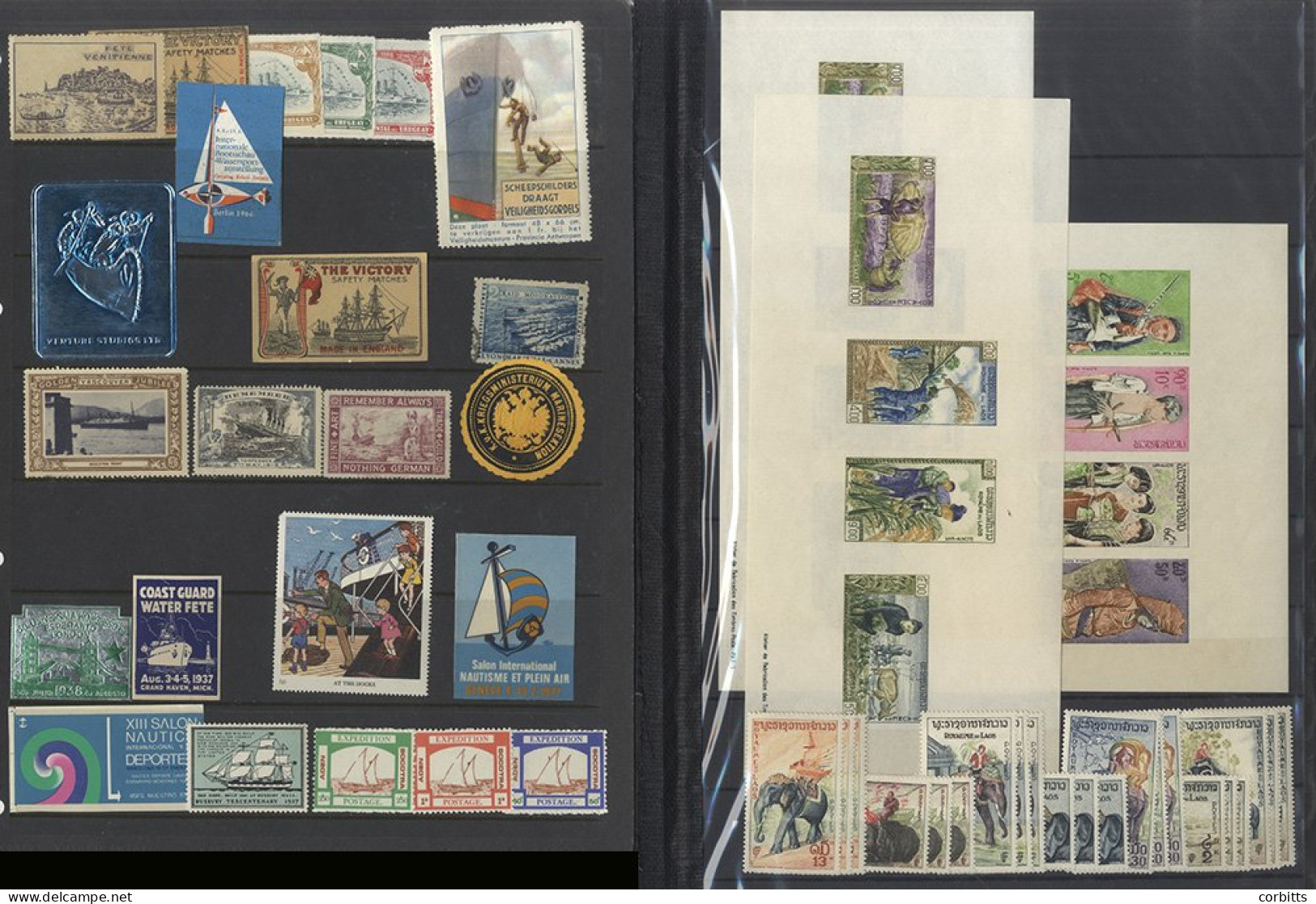 ACCUMULATION Of Covers/cards (approx 80) & Stamps (approx 200) Incl. Cinderella Labels, Noted - Automobile Club France,  - Autres & Non Classés