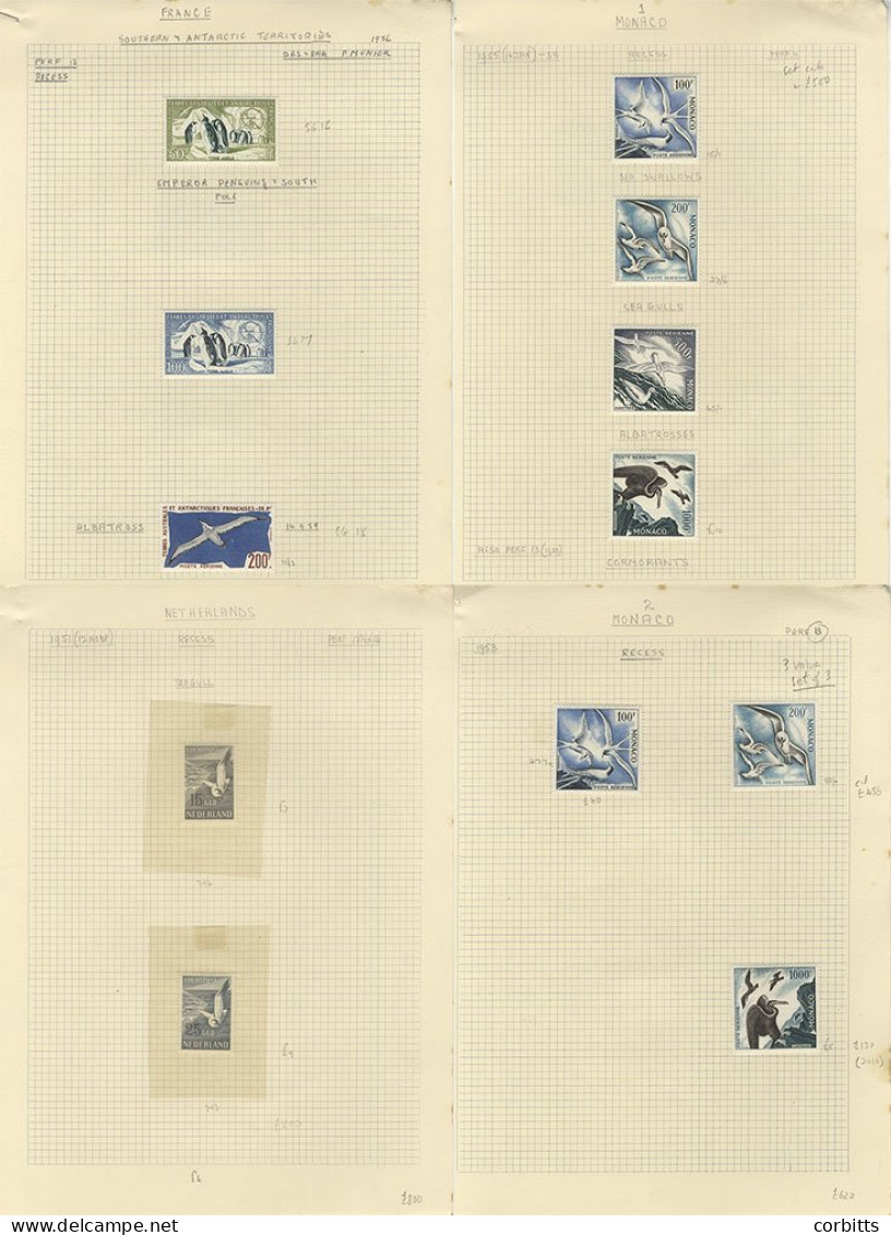 BIRDS Collection In Spring Back Album, Mainly M Range Incl. Monaco 1955 Set (both Perfs) And The Scarce Netherlands 1951 - Other & Unclassified