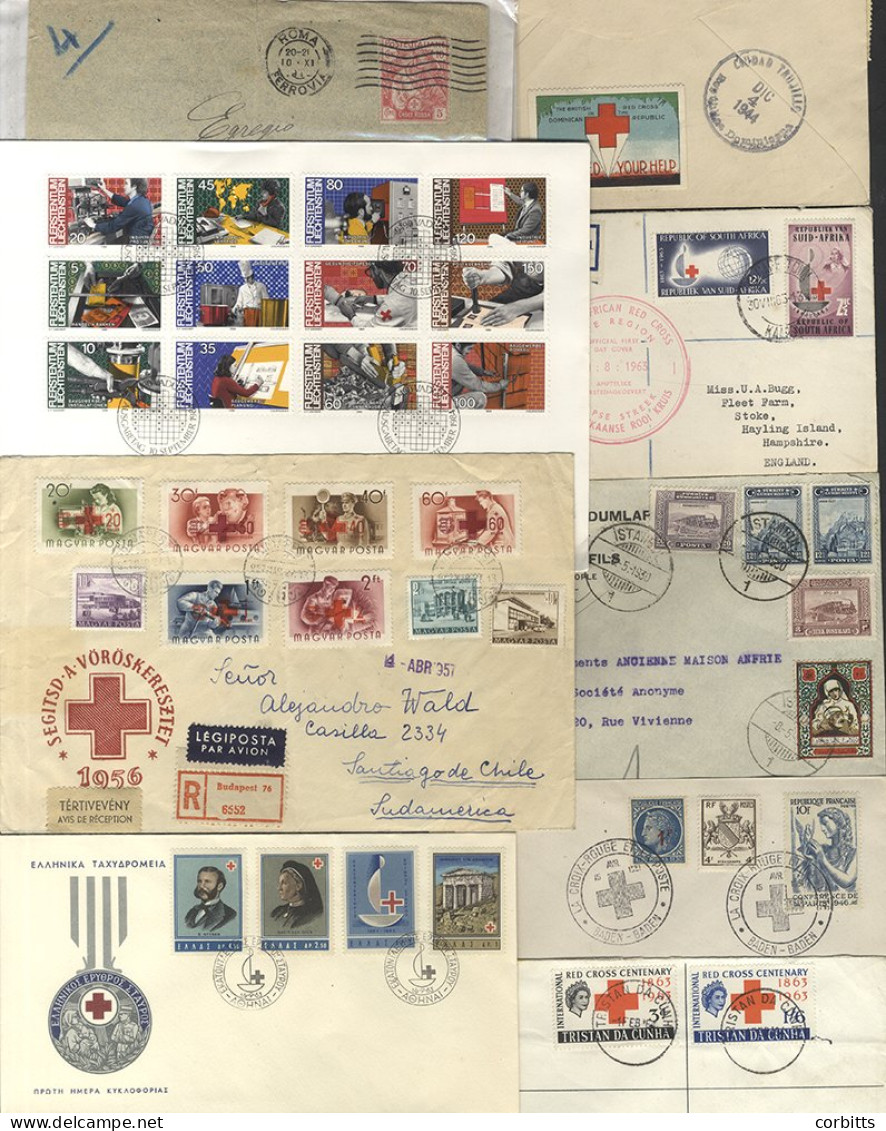 RED CROSS 1905-2007 Collection Of 154 Worldwide Covers All With Red Cross Theme Incl. PPC's, FDC's, Some Commercial Etc. - Autres & Non Classés