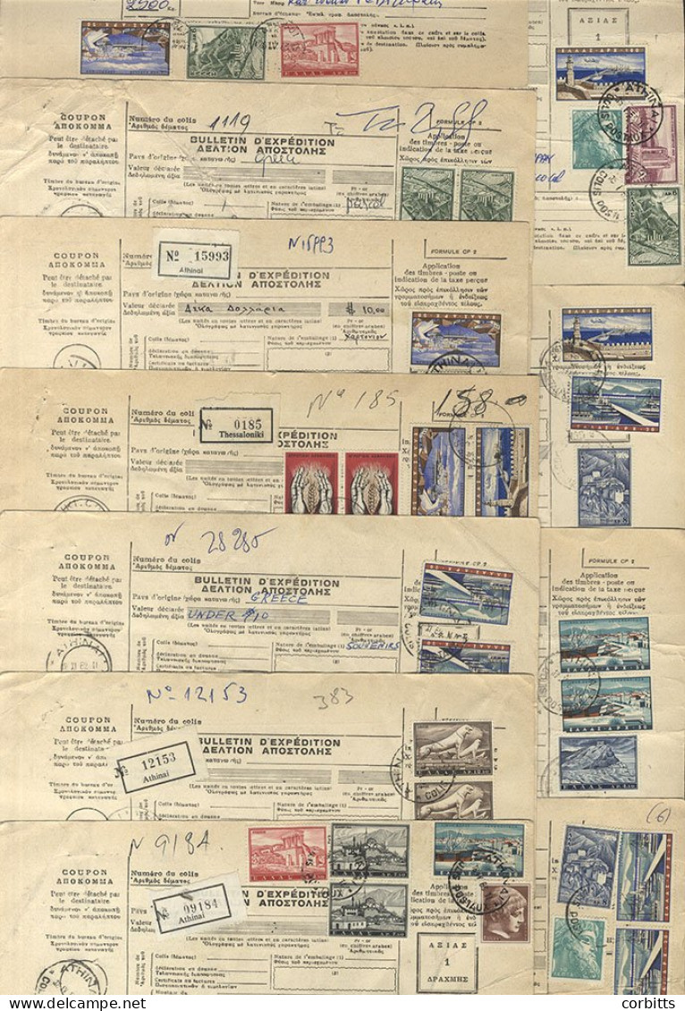 POSTAL HISTORY Parcel Cards 1960-80s Accumulation From Many Countries Incl. Abu Dhabi, Dubai, East Germany, Greece, Indo - Altri & Non Classificati