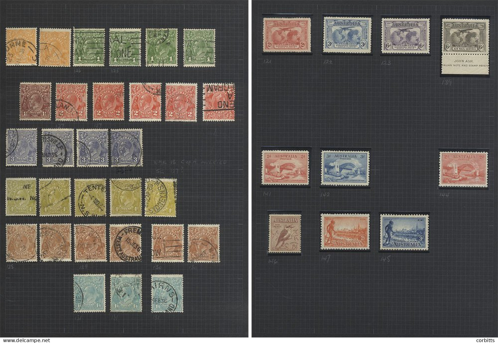 1913-88 UM, M & U (earlies) Collection In A Ring Binder Incl. Roos To 10s & KGV Heads U, 1913-14 6d M (Cat. £75), Some K - Other & Unclassified