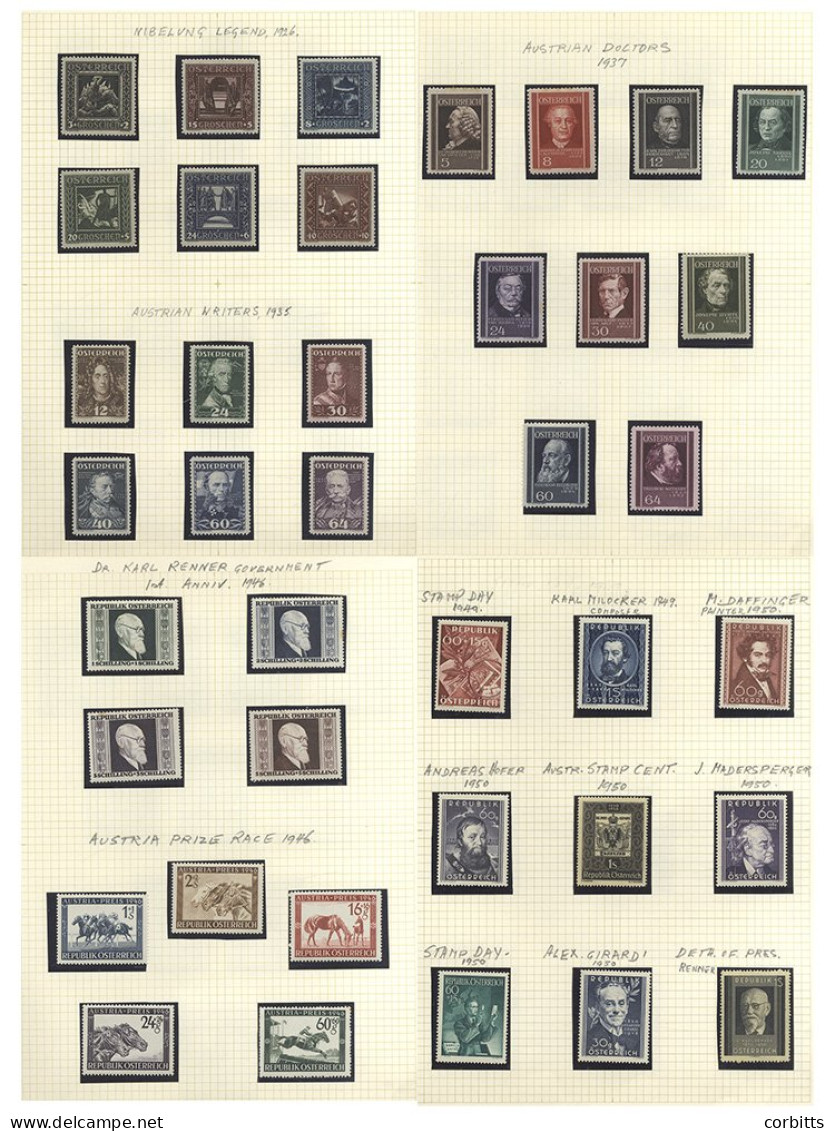 1922-68 (few Earlier) UM, M & U Collection In An Album Incl. 1858 3k U (Cat. £250), 1922 Musicians Set M, 1923 Artists S - Altri & Non Classificati