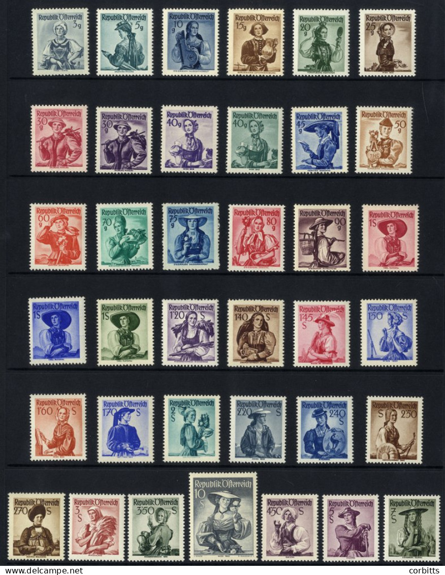1948 Costumes Set, Complete Fine M (although 32 Are UM) Attractive Key Set From The 1940's, SG.1108/1144. Cat. £425. (37 - Other & Unclassified