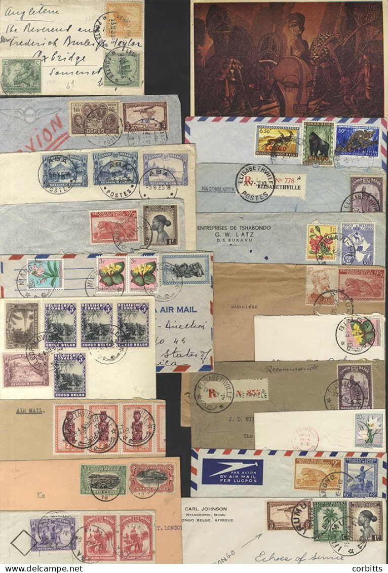 COLONIES Accumulation Of Commercial Mail C1920-60's Incl. Stationery, PPC's And A Good Variety Of Stamp Issues On Cover  - Other & Unclassified