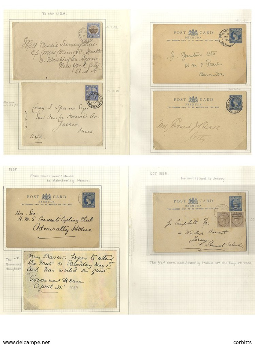 QV & KGV Postal Stationery Collection Incl. 1893 1d Carmine, Eight Used With Examples To USA (4 Incl. One Uprated With 1 - Altri & Non Classificati