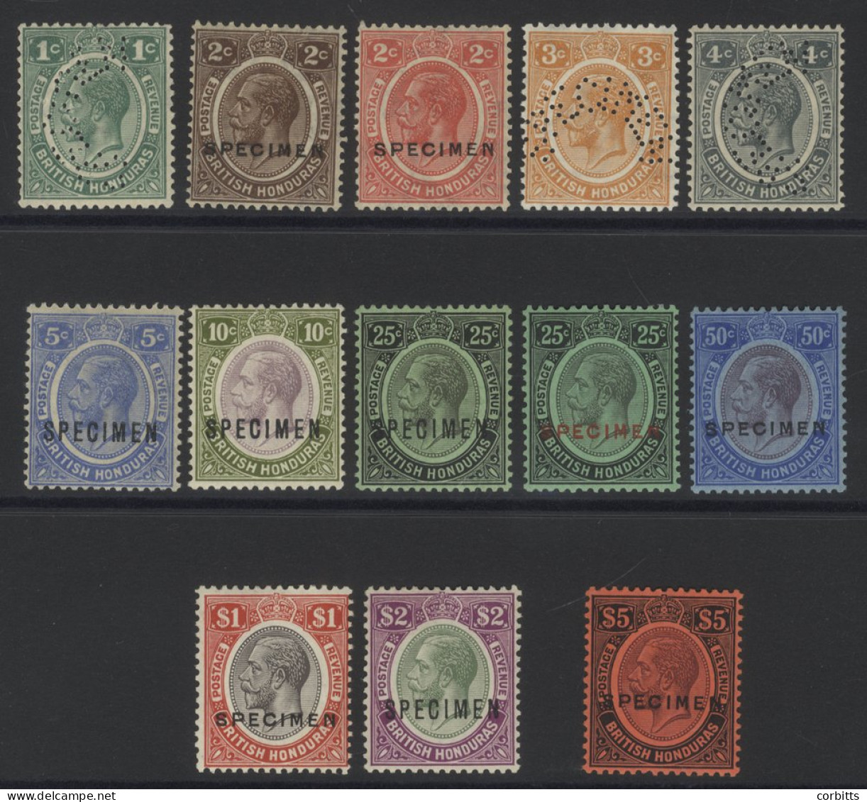 1922-33 MCCA/MSCA Set Optd Or Perf SPECIMEN, Fine M, SG.124s/137s. (13) Cat. £375 - Other & Unclassified