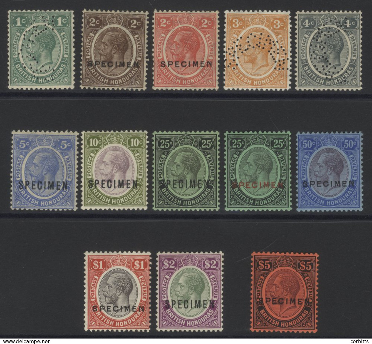 1922-33 MCCA/MSCA Set Optd Or Perf SPECIMEN, Fine M, SG.124s/137s. (13) Cat. £375 - Altri & Non Classificati