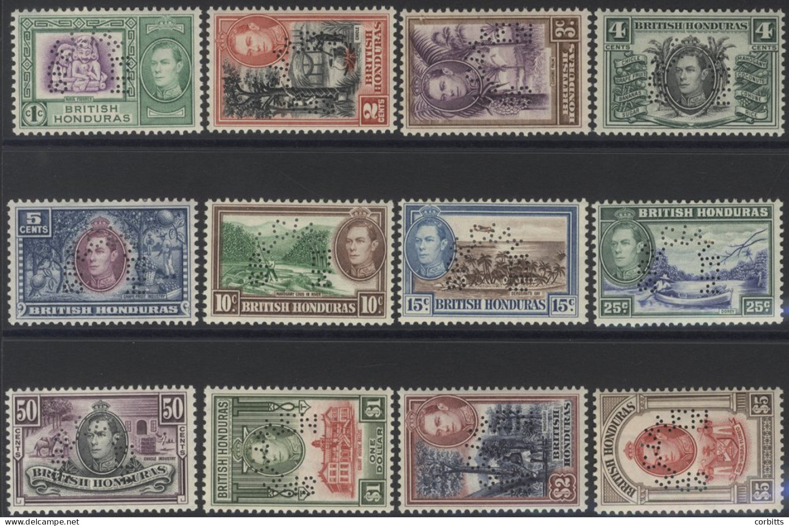 1938 Defin Set Perf SPECIMEN, Fine M (hinge Remnant), SG.150s/161s, Cat, £350 (12) - Other & Unclassified